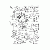 Схема вузла: Радіатор для Kawasaki ZR400 ZRX-II