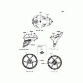 Схема вузла: Decals(Green) для Kawasaki ZR800 Z800