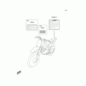 Схема вузла: Інформаційні наклейки для Kawasaki KLX125 KLX125L