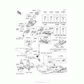 Схема вузла: Ignition Switch/locks/reflectors для Kawasaki ZG1400 Concours 14 ABS