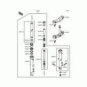 Схема вузла: Вилка передньої осі для Kawasaki ZR750 Zephyr