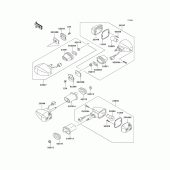 Схема узла: Поворотники для Kawasaki ZX600 Ninja ZX-6