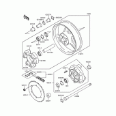 Схема вузла: Заднє колесо & Привідний ланцюг для Kawasaki ZR750 Zephyr