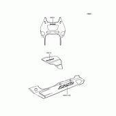 Схема вузла: Наклейки для Kawasaki ZX400 ZZR400