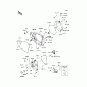 Схема вузла: Engine cover(s) для Kawasaki KX250/ KX252 KX250F