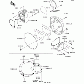 Схема вузла: Right engine cover(s) для Kawasaki EJ800 W800