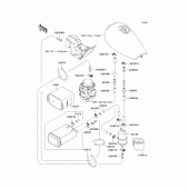 Схема вузла: Fuel evaporative system для Kawasaki EL250 Eliminator 250