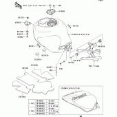 Схема вузла: Паливний бак для Kawasaki ZX636 Ninja ZX-6R