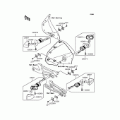 Схема узла: Поворотники для Kawasaki KLE500