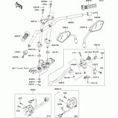 Схема узла: Руль & Пульт управления рулевой для Kawasaki ZR750 Z750