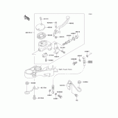 Схема вузла: Передній гальмівний циліндр Kawasaki EN500 Vulcan 500 LTD