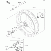 Схема узла: Ступица переднего колеса для Kawasaki ZR750 ZR-7S