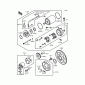 Схема узла: Стартер электрический & Привод стартера для Kawasaki ZX400 ZXR400R