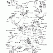 Схема узла: Выхлопная система (1/2) для Kawasaki ZR1000 Z1000
