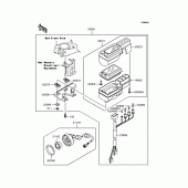 Схема узла: Панель приборов (H7F) для Kawasaki KLX250 KLX250