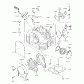 Схема вузла: Головка циліндра для Kawasaki BJ250