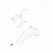 Схема вузла: Переднє крило для Kawasaki KLX125 KLX125