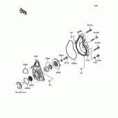 Схема вузла: Водяний помпа для Kawasaki EX650 Ninja 650 ABS
