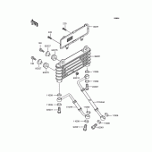 Схема узла: Масляный охладитель для Kawasaki ZX900 GPZ900R