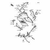 Схема узла: Обтекатель для Kawasaki EX400 GPZ400S