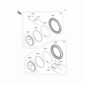 Схема вузла: Колеса (Шини) для Kawasaki KL250 KL250 Super Sherpa