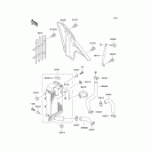 Схема узла: Радиатор для Kawasaki KX100
