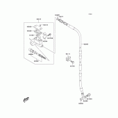 Схема вузла: Передній гальмівний циліндр для Kawasaki KLX125 KLX125L