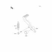 Схема вузла: Brake pedal/torque link для Kawasaki ZX600 Ninja ZX-6