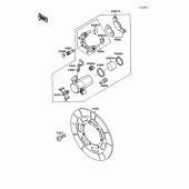 Схема узла: Передний тормоз для Kawasaki VN1500 Vulcan 88