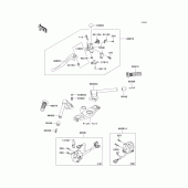 Схема вузла: Кермо & Пульт управління рульовим для Kawasaki ZX600 ZZ-R600