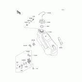 Схема узла: Топливный бак для Kawasaki KX250/ KX252 KX250