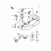 Схема вузла: Замок запалювання для Kawasaki ZR750 Zephyr