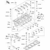 Схема вузла: Головка циліндра для Kawasaki ZX750 ZXR750R