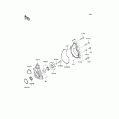 Схема вузла: Водяний насос для Kawasaki EX400 Ninja 400R ABS