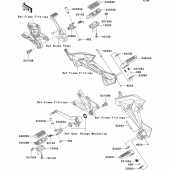 Схема вузла: Підніжки для Kawasaki ZR1000 Z1000 ABS