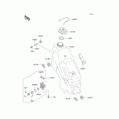 Схема узла: Топливный бак для Kawasaki KX125