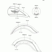 Схема вузла: Decals(black/silver)(vn800-b5) для Kawasaki VN800 Vulcan 800 Classic