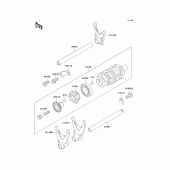 Схема вузла: Gear change drum/shift fork(s) для Kawasaki ZX750 Ninja ZX-7R