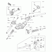 Схема вузла: Кермо & Пульт управління рульовим для Kawasaki ZX1000 Ninja 1000 ABS