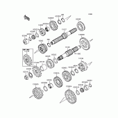 Схема узла: Трансмиссия для Kawasaki ZR1200 ZRX1200S