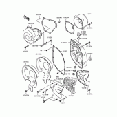 Схема узла: Крышка двигателя для Kawasaki ZR400 ZRX