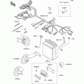 Схема вузла: Електроустаткування для Kawasaki EL250 Eliminator 250