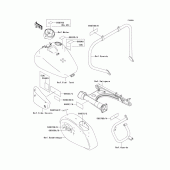 Схема узла: Информационные наклейки (vn1500-l4) для Kawasaki VN1500 Vulcan 1500 Nomad Fi