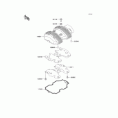 Схема вузла: Клапанна кришка для Kawasaki EJ650 W650