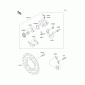 Схема вузла: Заднє гальмо для Kawasaki EX500 GPZ500S