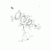 Схема узла: Headlight(s) для Kawasaki VN1500 VN1500 Classic Tourer Fi