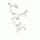 Схема вузла: Вихлопна система для Kawasaki ZX600 GPX600R
