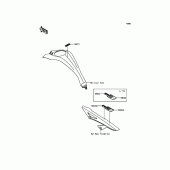 Схема вузла: Інформаційні наклейки для Kawasaki ZR1000 Z1000