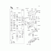 Схема вузла: Передня вилка(1/2) для Kawasaki VN1500 VN1500 Classic Tourer