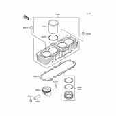 Схема вузла: Циліндр & Поршень для Kawasaki ZR400 ZRX